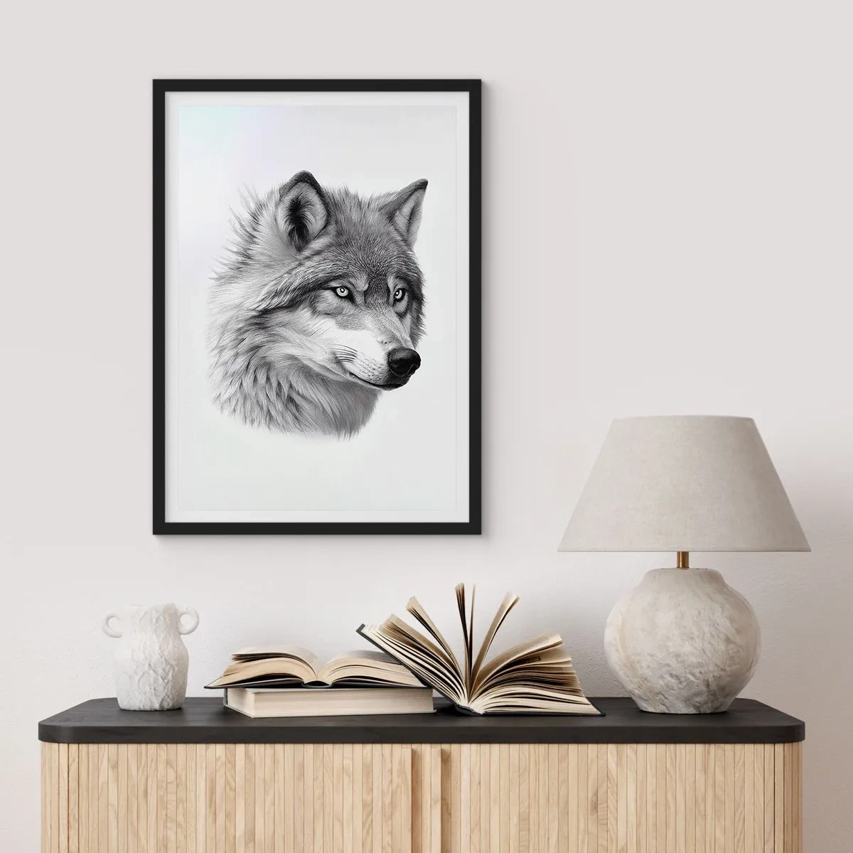 Plakat i sort ramme - Alpha - uden tvivl - 30x40 cm