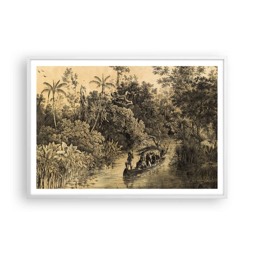 Plakat i hvid ramme - Rejsen til kilden - 100x70 cm