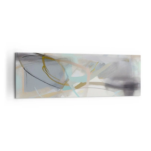 Lærredstryk - Billede på lærred - Tågeagtig abstraktion - 160x50 cm