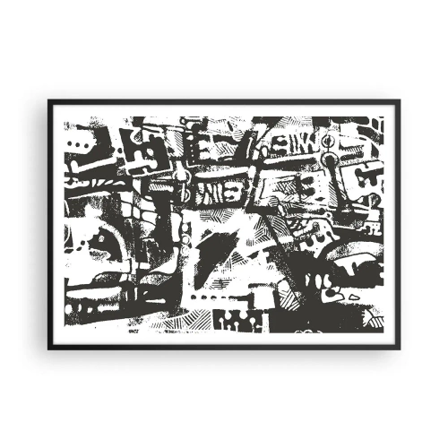 Plakat i sort ramme - Orden eller kaos? - 100x70 cm