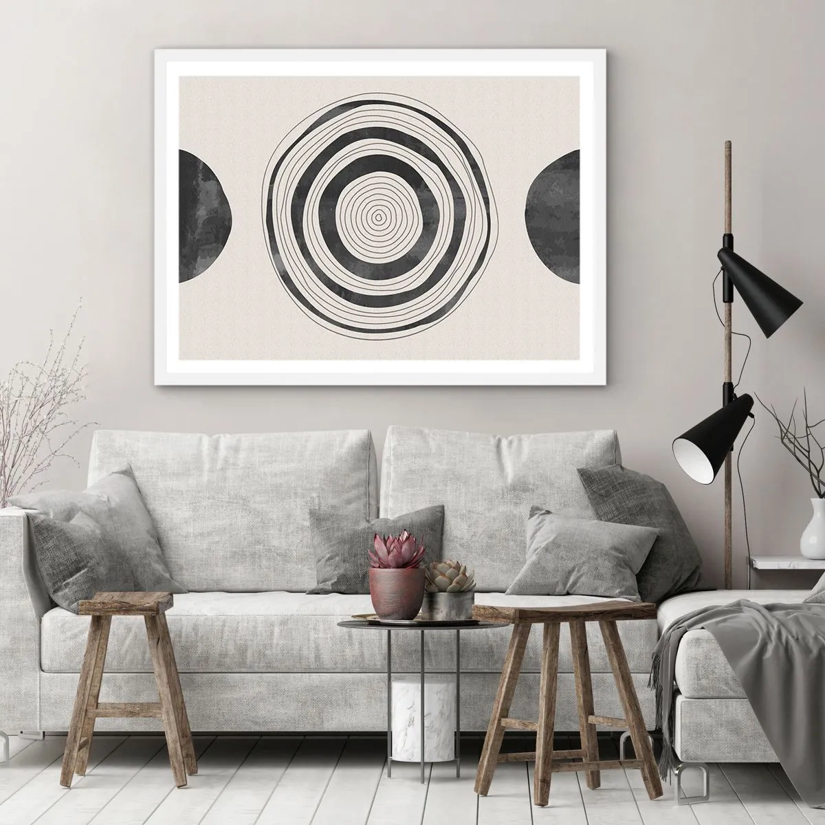 Plakat i hvid ramme - Det vigtige er det, der er imellem - 70x50 cm