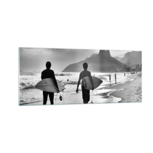 Billede på glas - Samba til én bølge - 100x40 cm