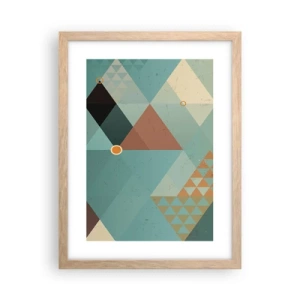 Plakat i ramme af lyst egetræ - Enhed af mangfoldighed, mangfoldighed af enhed - 30x40 cm