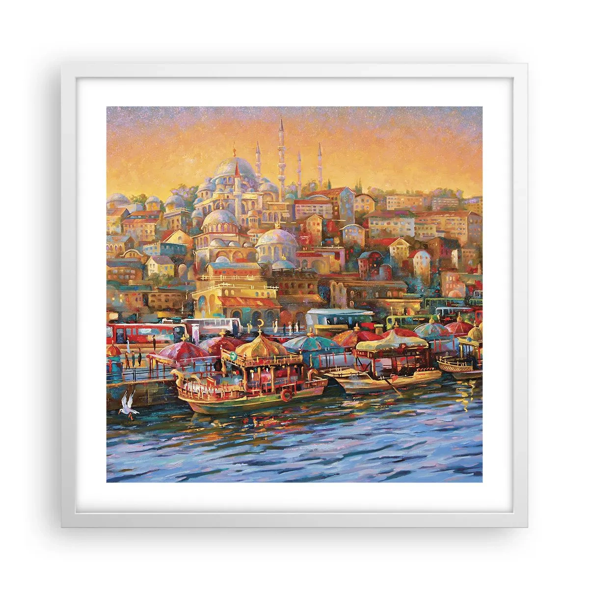 Plakat i hvid ramme - En historie fra Istanbul - 50x50 cm