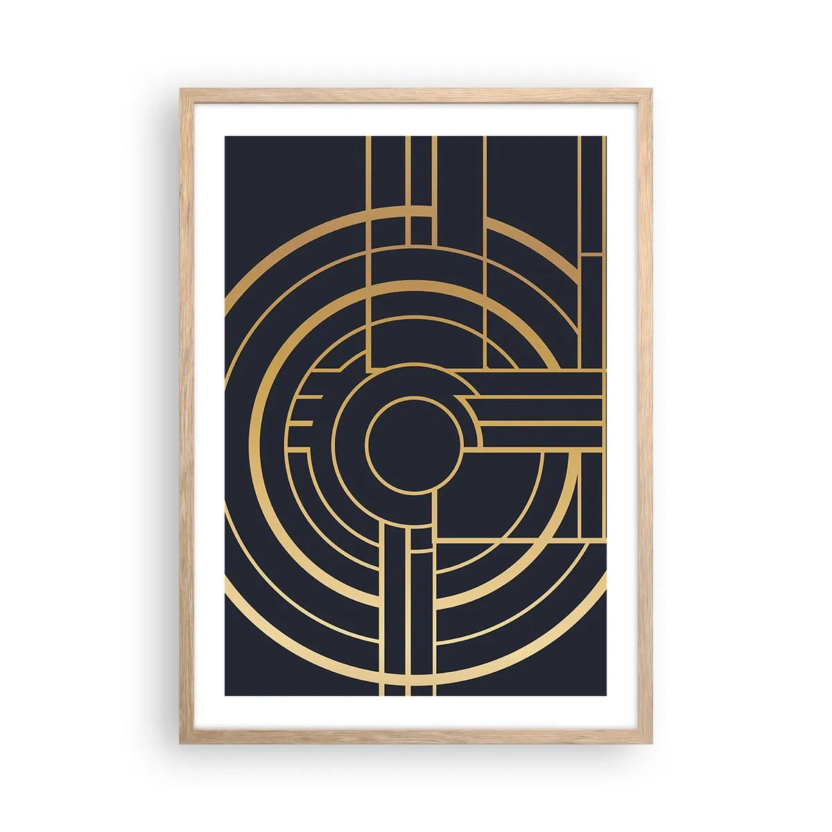 Plakat i ramme af lyst egetræ - At vende tingene på hovedet - 50x70 cm