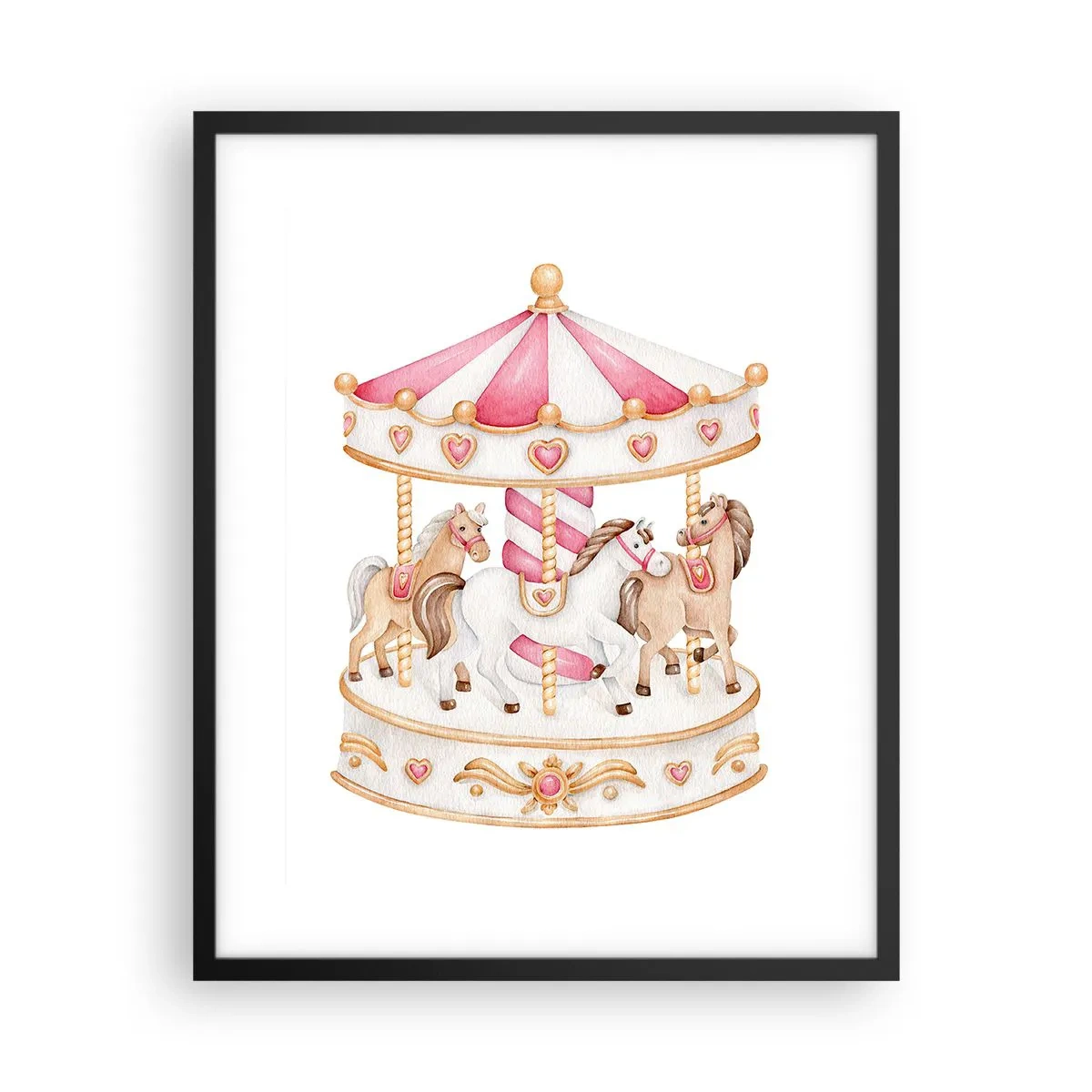 Plakat i sort ramme - Barndommens søde verden - 40x50 cm