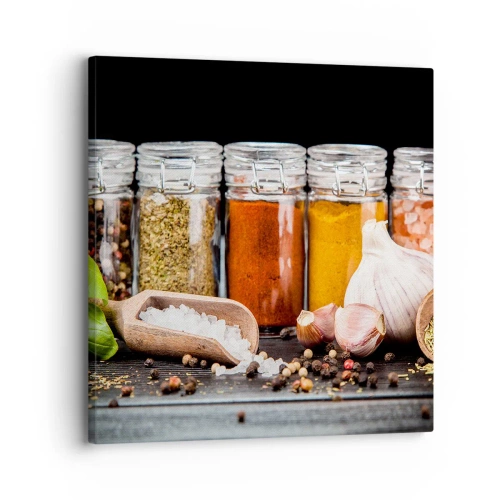 Lærredstryk - Billede på lærred - For at livet kan smages - 30x30 cm