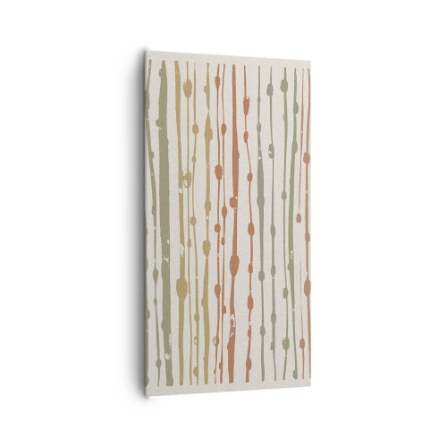 Lærredstryk - Billede på lærred - Musikalsk farvenotation - 65x120 cm