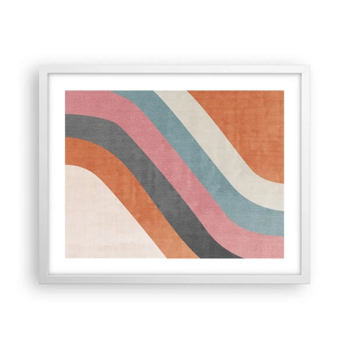 Plakat i hvid ramme - Diagonal komposition - bevægelse - 50x40 cm