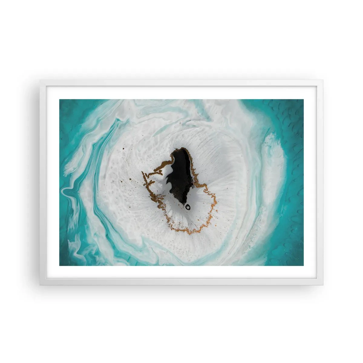 Plakat i hvid ramme - Kom indenfor - 70x50 cm