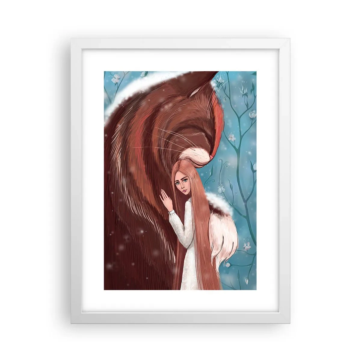 Plakat i hvid ramme - Velkommen til et eventyr - 30x40 cm