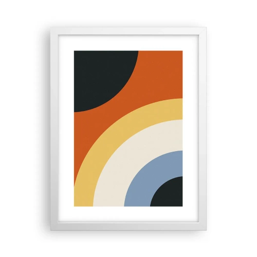 Plakat i hvid ramme - Over for hinanden - 30x40 cm