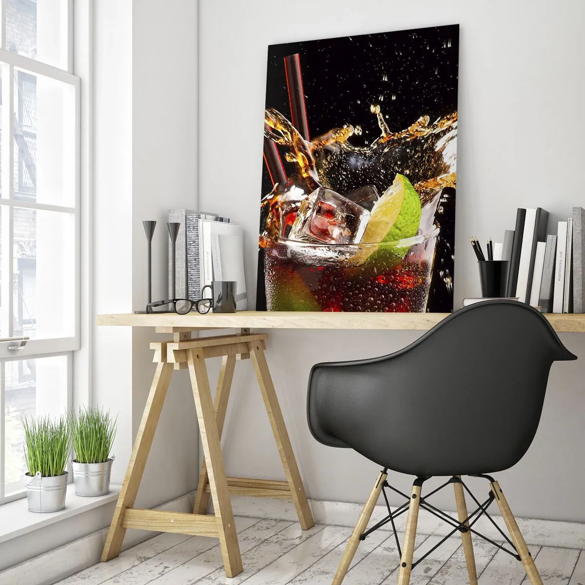 Billede på glas - Glæde og farveenergi - 50x70 cm