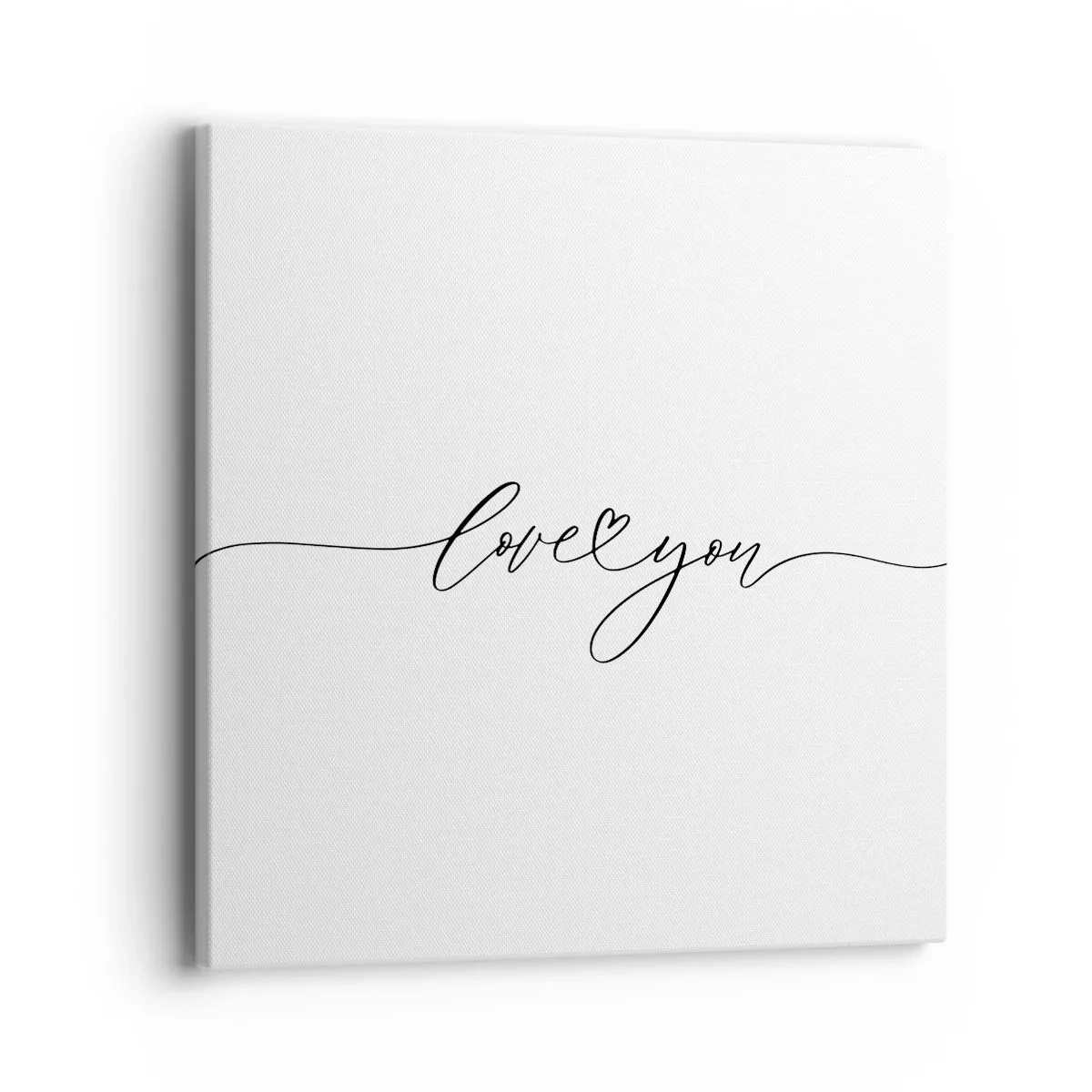 Lærredstryk - Billede på lærred - Sort og hvid - 40x40 cm