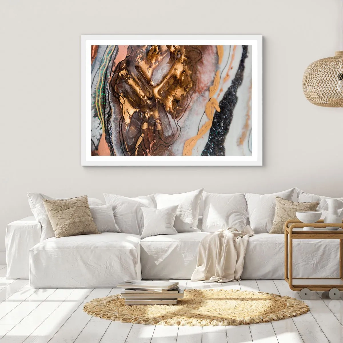 Plakat i hvid ramme - Jord element - 91x61 cm