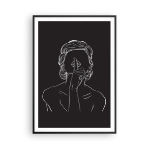 Plakat i sort ramme - Skønhed blomstrer i stilhed - 70x100 cm