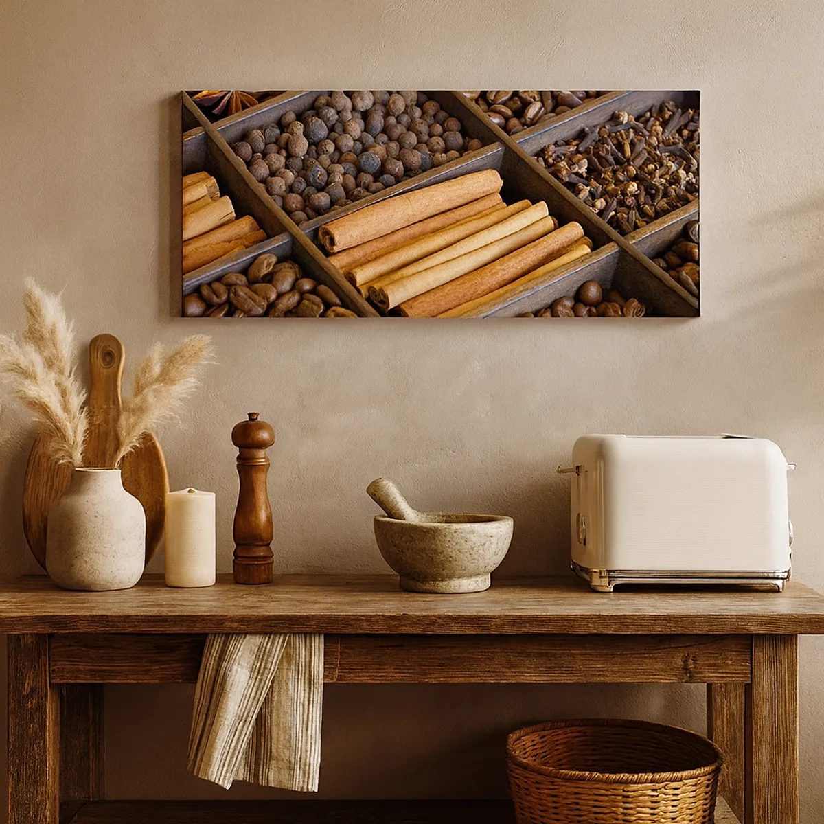 Lærredstryk - Billede på lærred - Et skatkammer af aromaer - 30x30 cm