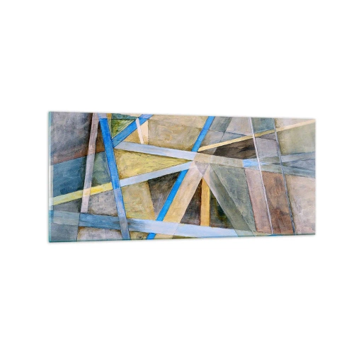 Billede på glas - Lige eller skråt? - 120x50 cm