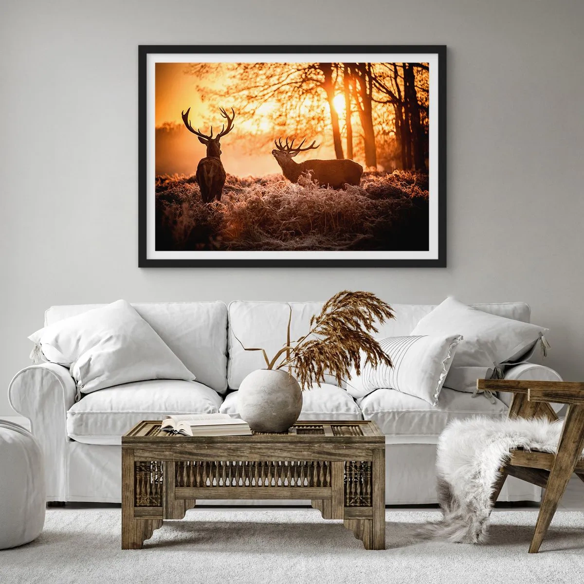 Plakat i sort ramme - En jægerdrøm - 100x70 cm