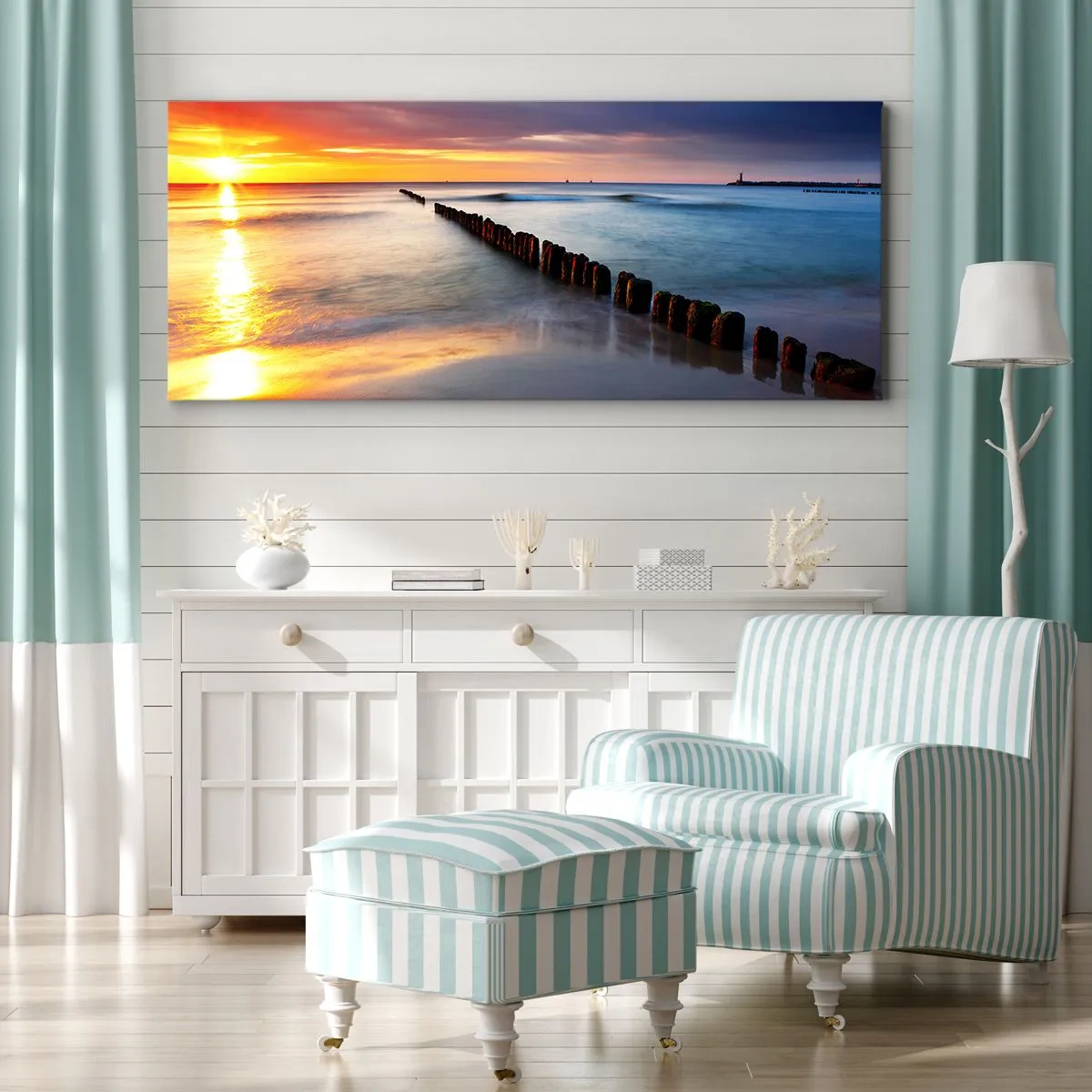Lærredstryk - Billede på lærred - Lyt til stilheden - 90x30 cm