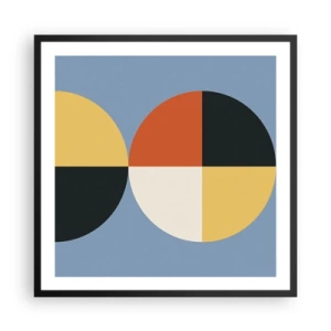 Plakat i sort ramme - Se og tæl - 60x60 cm