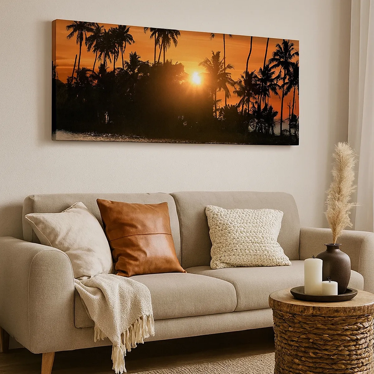 Lærredstryk - Billede på lærred - Tid til at slappe af - 30x30 cm