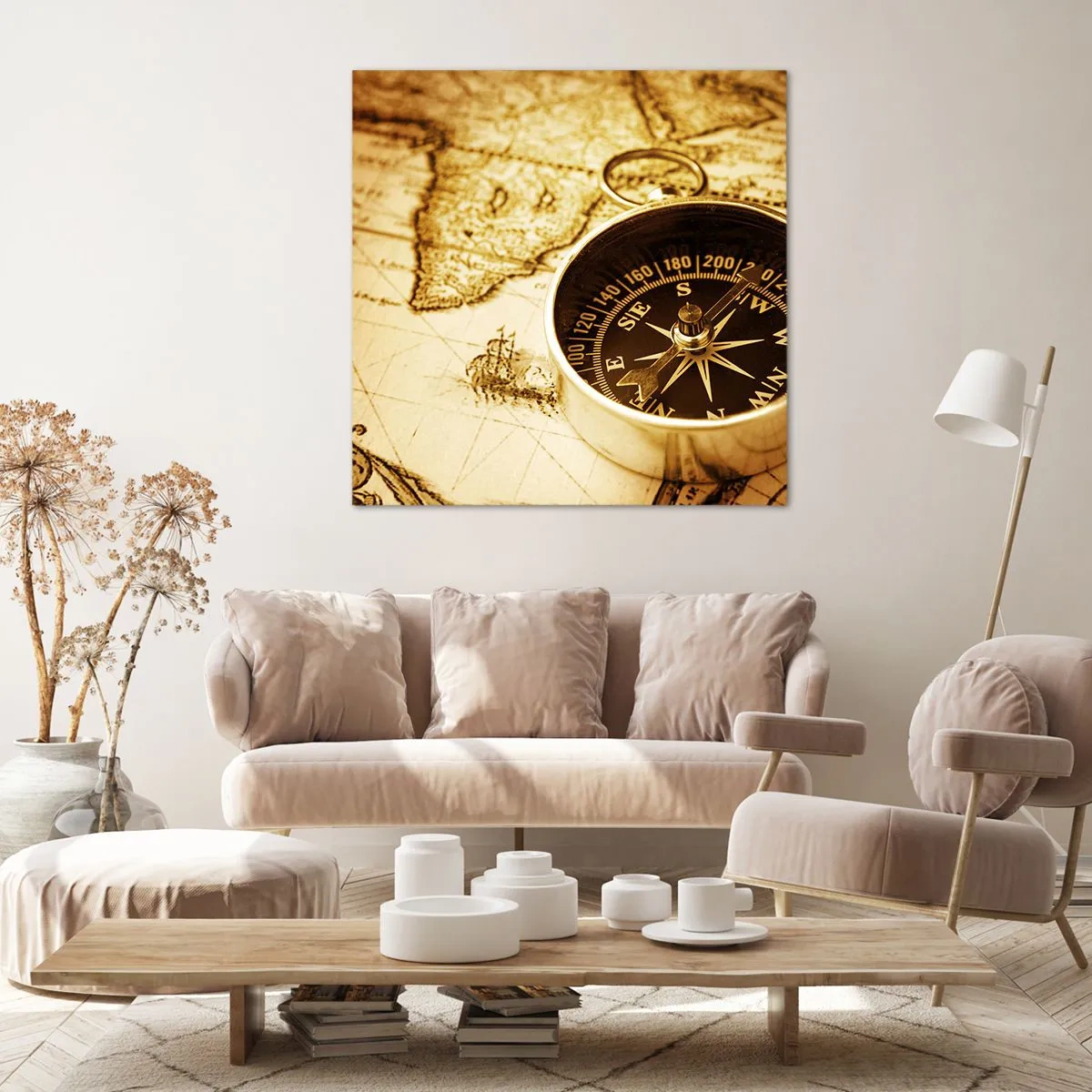 Lærredstryk - Billede på lærred - Øst eller vest? - 50x50 cm