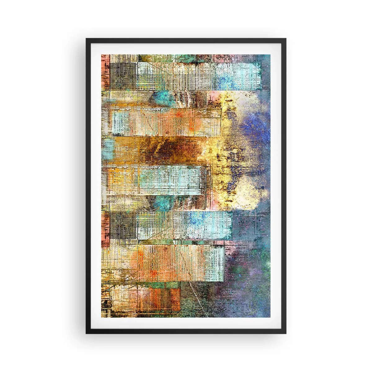 Plakat i sort ramme - Solrig metropol - 61x91 cm