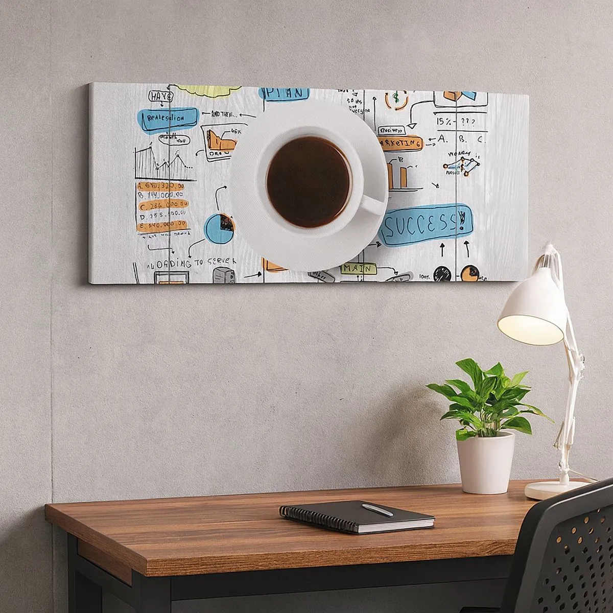 Lærredstryk - Billede på lærred - Tid til en pause - 100x40 cm