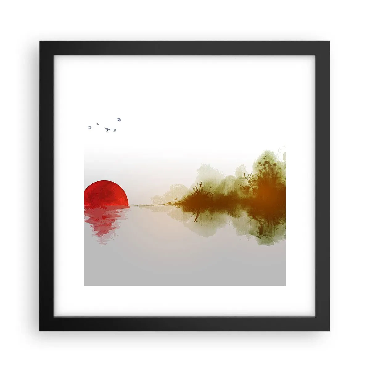 Plakat i sort ramme - Et løfte om fred - 30x30 cm