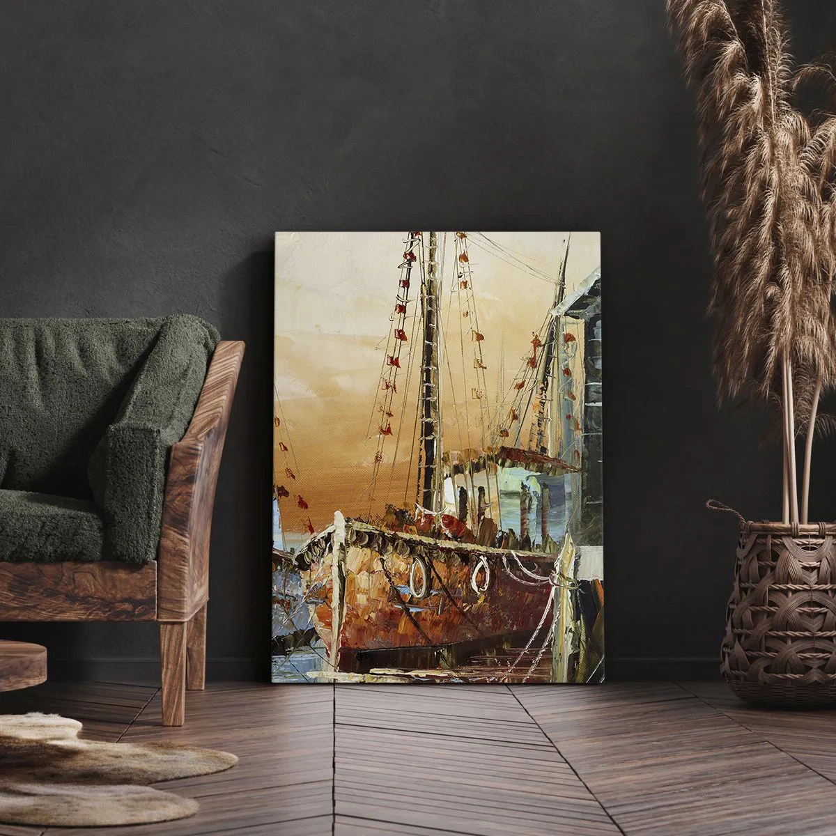 Lærredstryk - Billede på lærred - Fredelig tilbagevenden - 50x70 cm