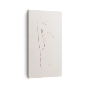 Lærredstryk - Billede på lærred - Begærets form - 55x100 cm