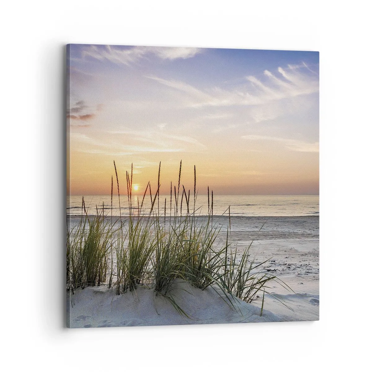 Lærredstryk - Billede på lærred - Se, tænk, føl - 70x70 cm