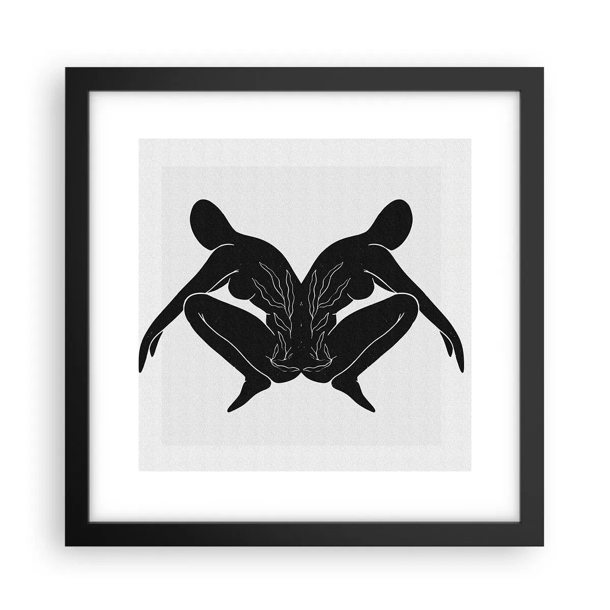 Plakat i sort ramme - En delt sjæl - 30x30 cm