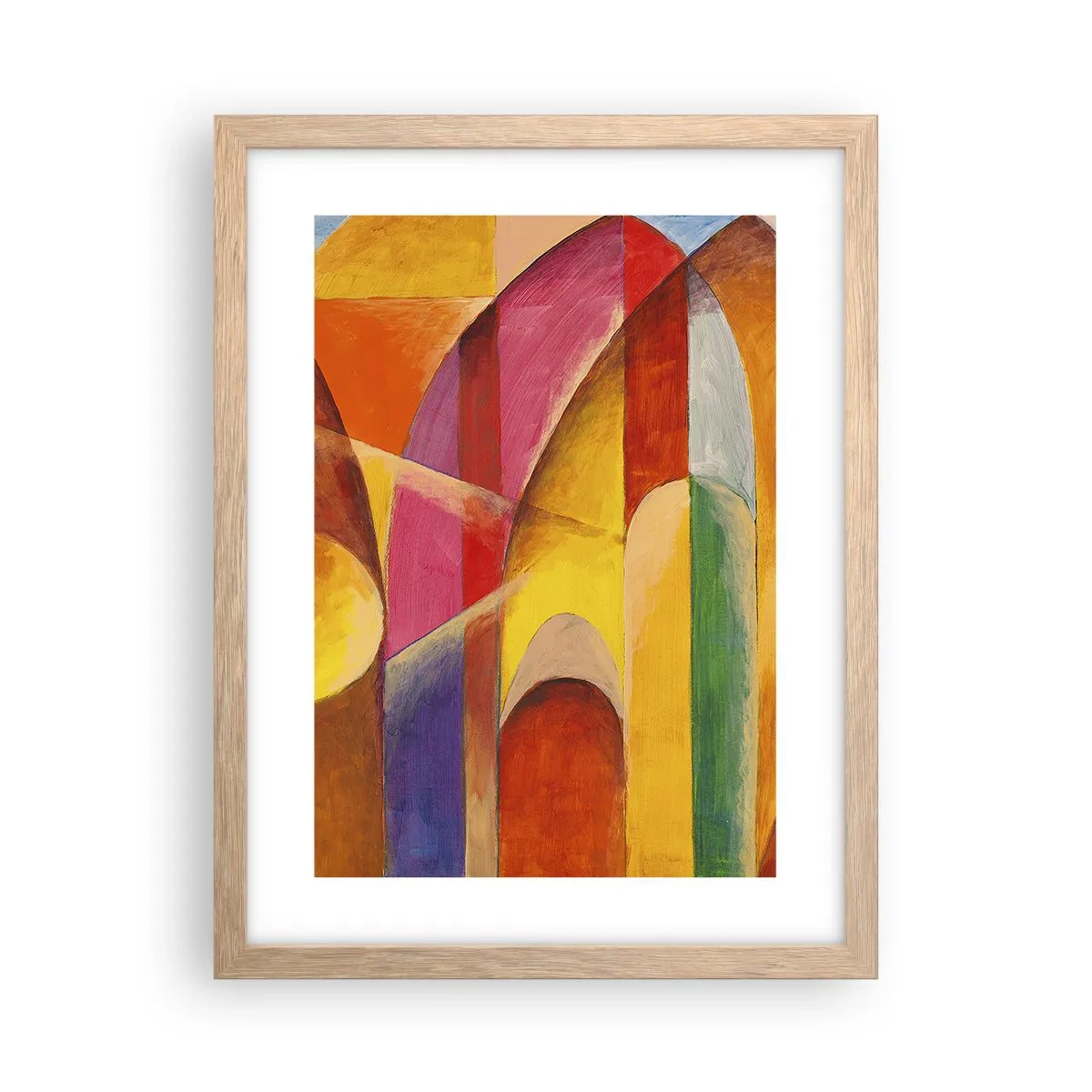 Plakat i ramme af lyst egetræ - Solens katedral - 30x40 cm