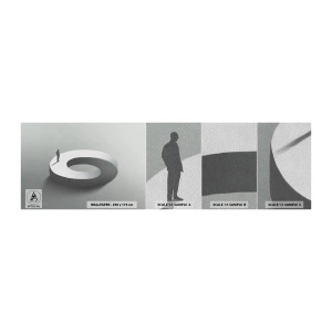 Prøve Fototapet Premium Sand - Og vær klog - Mand, 3D, Forretningsmand - 100x30 cm