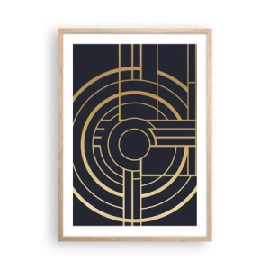 Plakat i ramme af lyst egetræ - At vende tingene på hovedet - 50x70 cm