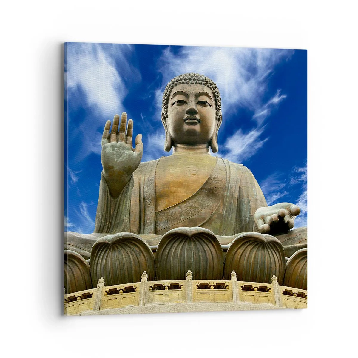 Lærredstryk - Billede på lærred - Lev uden frygt - 70x70 cm