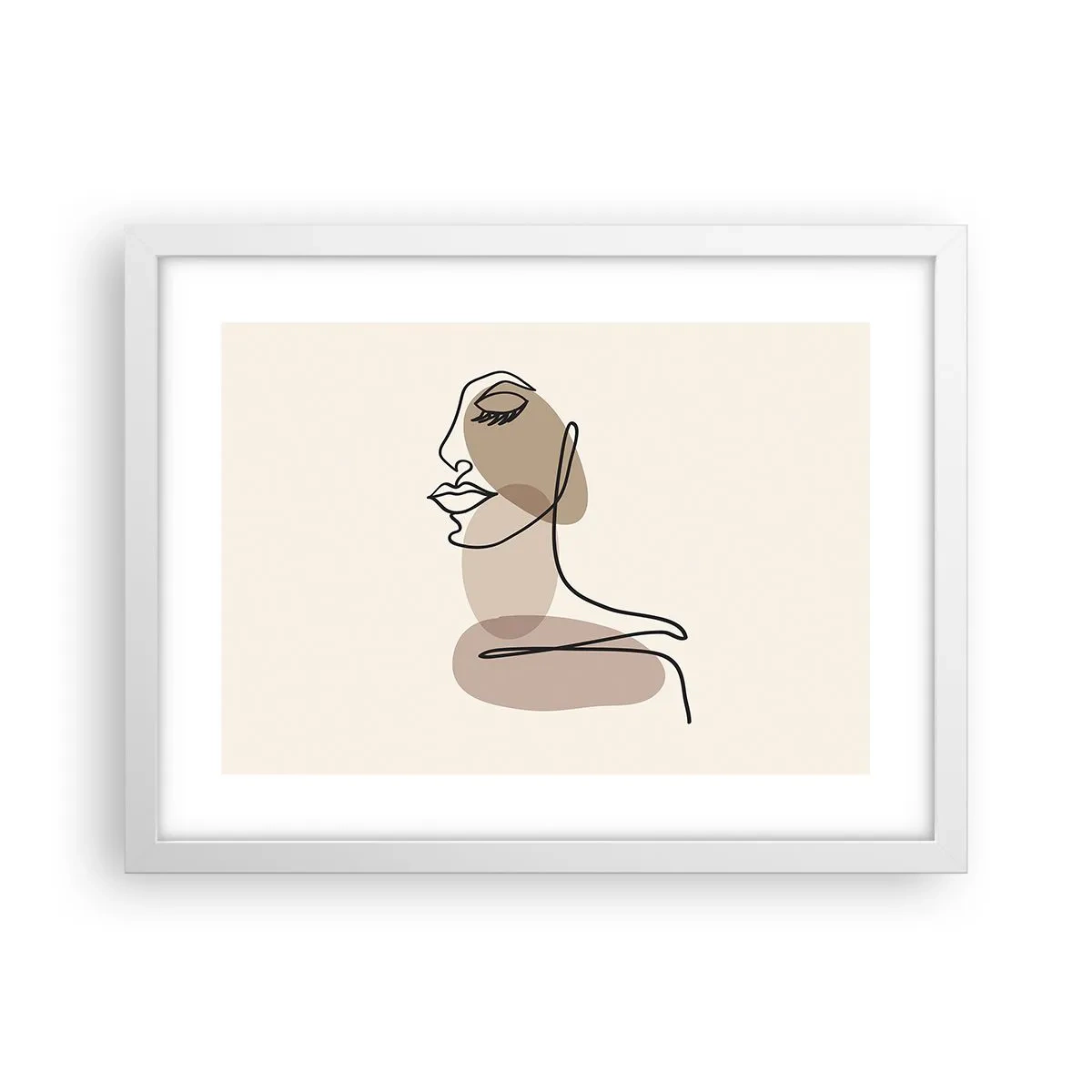 Plakat i hvid ramme - Lytter til sig selv - 40x30 cm