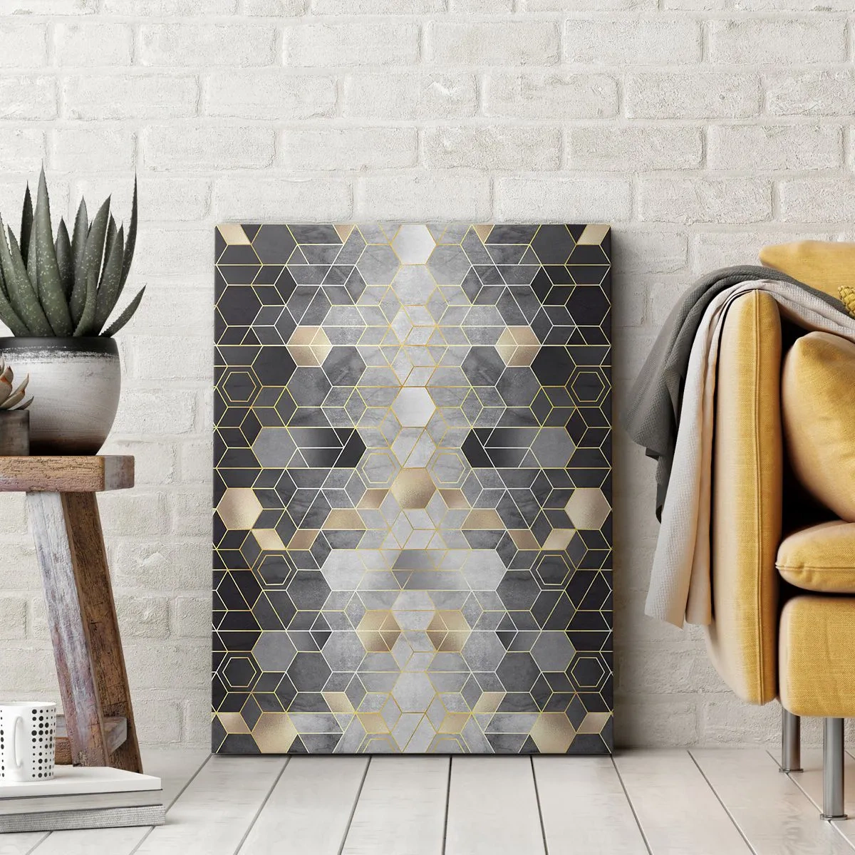 Lærredstryk - Billede på lærred - Sammensætning af diamanter - 50x70 cm
