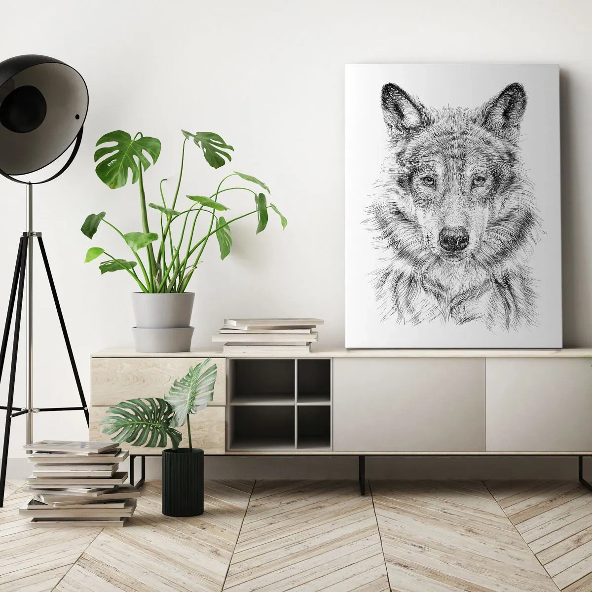 Lærredstryk - Billede på lærred - En født leder - 50x70 cm