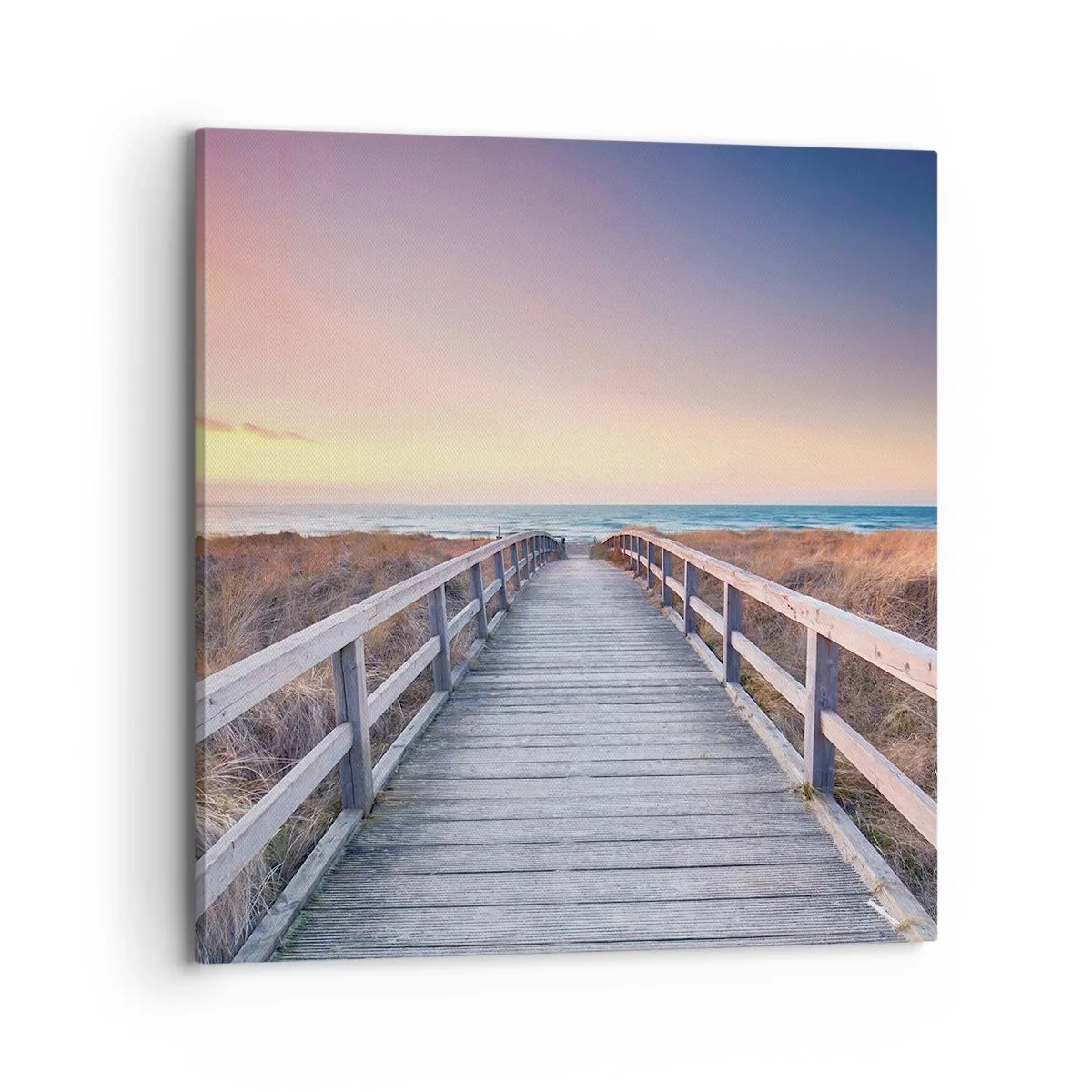 Lærredstryk - Billede på lærred - Baltisk aften aura - 70x70 cm