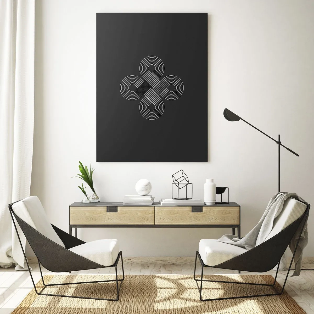 Billede på glas - I den keltiske ånd - 50x70 cm