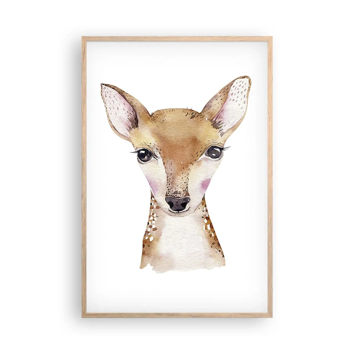 Plakat i ramme af lyst egetræ - Uskyldighedens natur - 61x91 cm