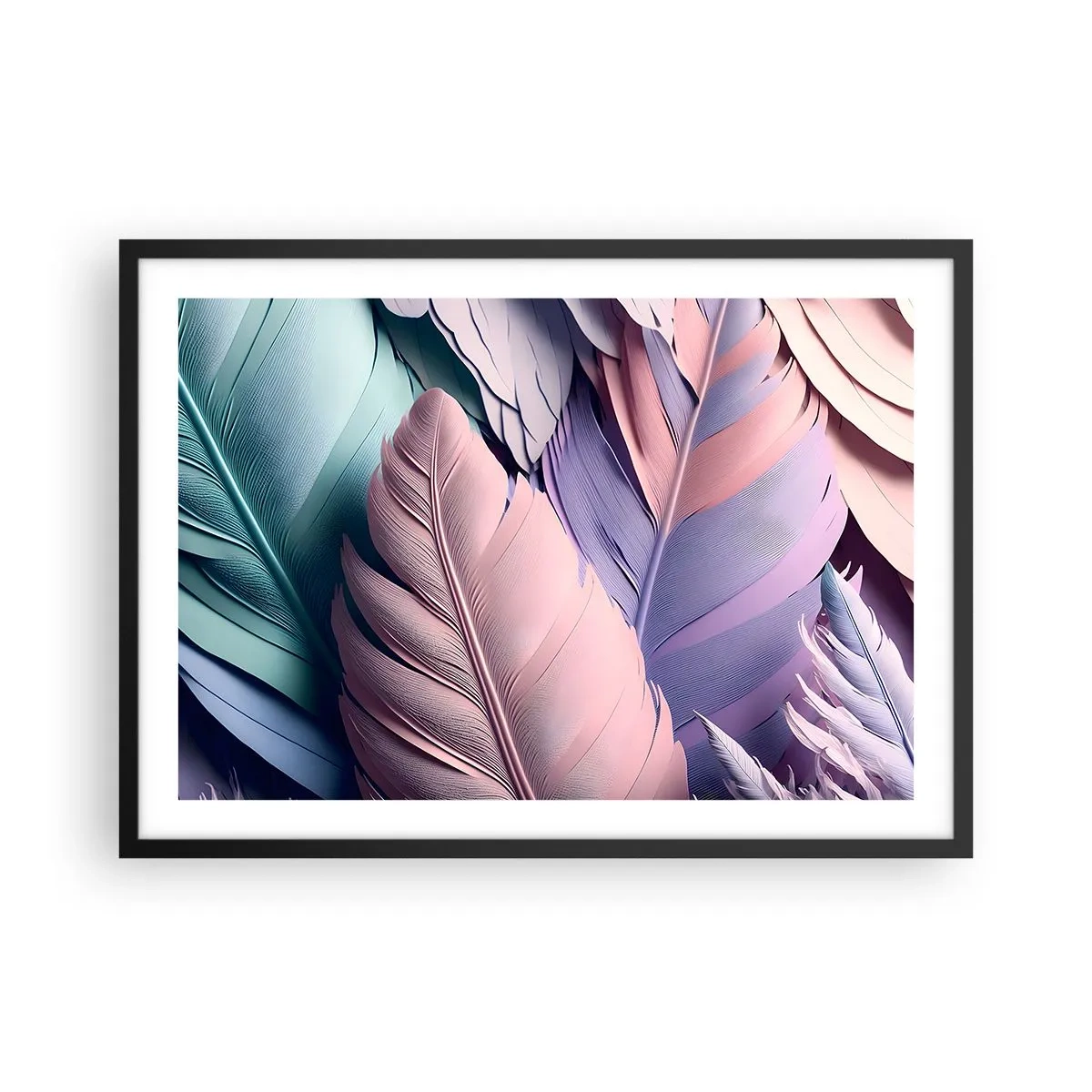 Plakat i sort ramme - Chik fugl - 70x50 cm