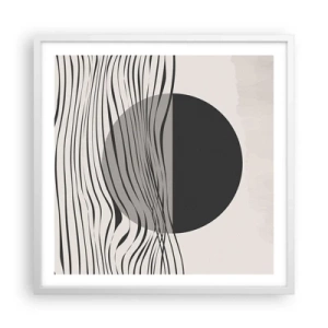 Plakat i hvid ramme - Halvkomposition - 60x60 cm