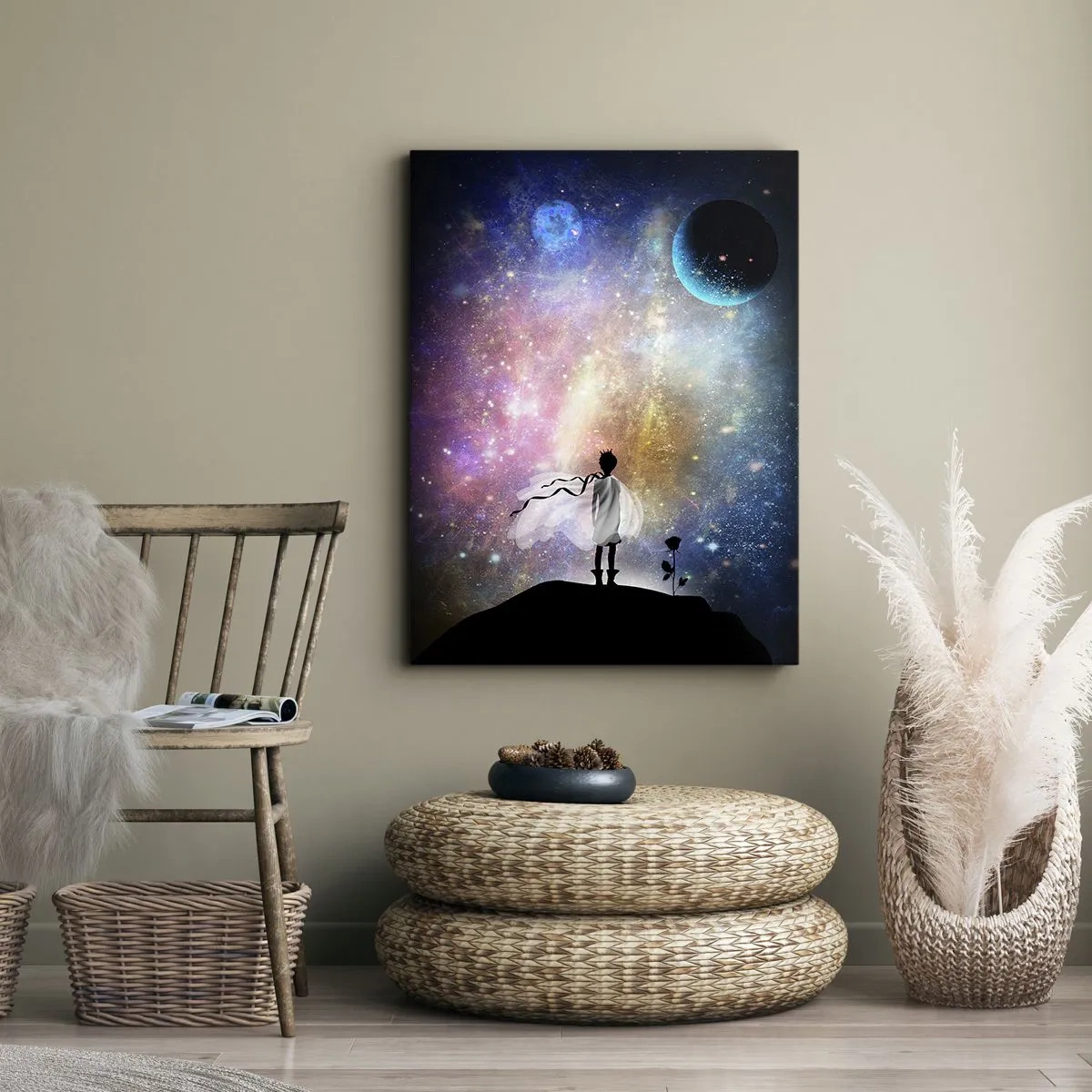 Lærredstryk - Billede på lærred - Lille prins - 50x70 cm