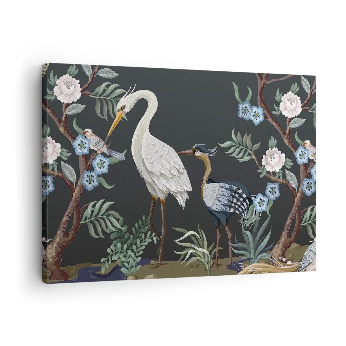 Lærredstryk - Billede på lærred - Fugleparade - 70x50 cm