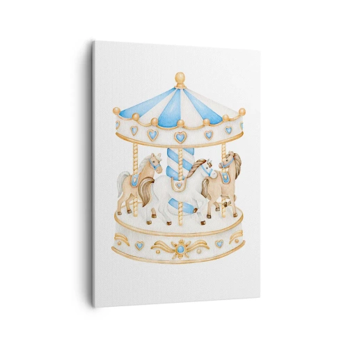 Lærredstryk - Billede på lærred - Sød barndom - 50x70 cm