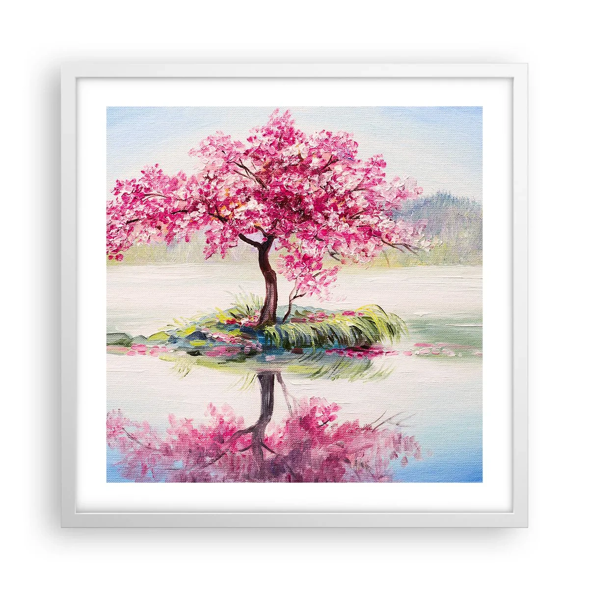 Plakat i hvid ramme - Forårsfestival - 50x50 cm